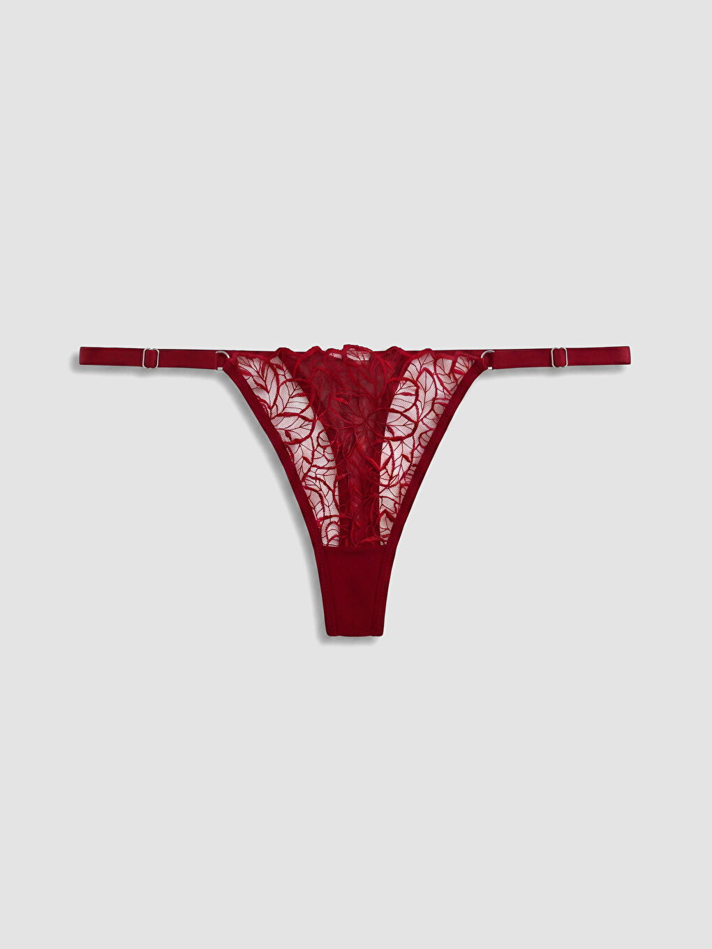 Kırmızı Dantelli Fantezi Tanga Külot