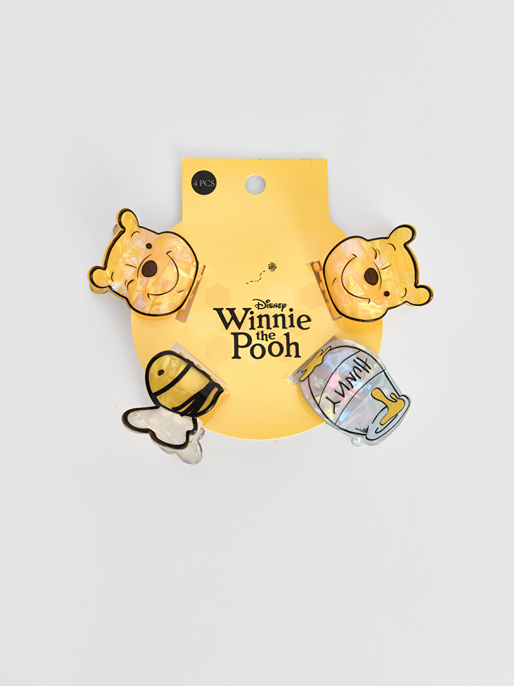 Karışık Winnie The Pooh Baskılı KIz Çocuk Mandal Toka Seti 4'lü-3