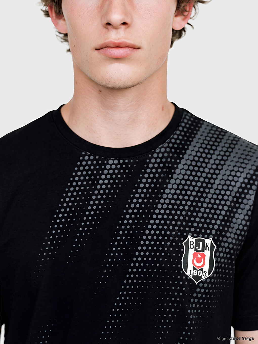 Siyah Beşiktaş Baskılı Erkek Şortlu Pijama Takımı-2