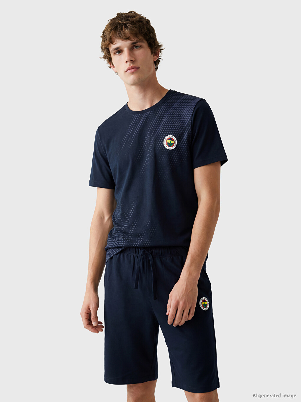 Fenerbahçe Printed Men's Short Pyjamas Set-1