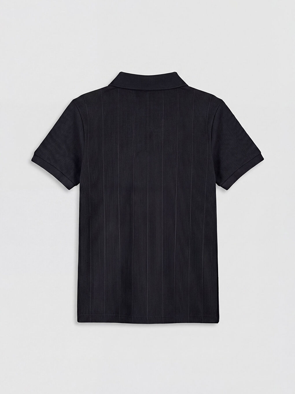 Siyah Polo Yaka Erkek Çocuk Tişört-1