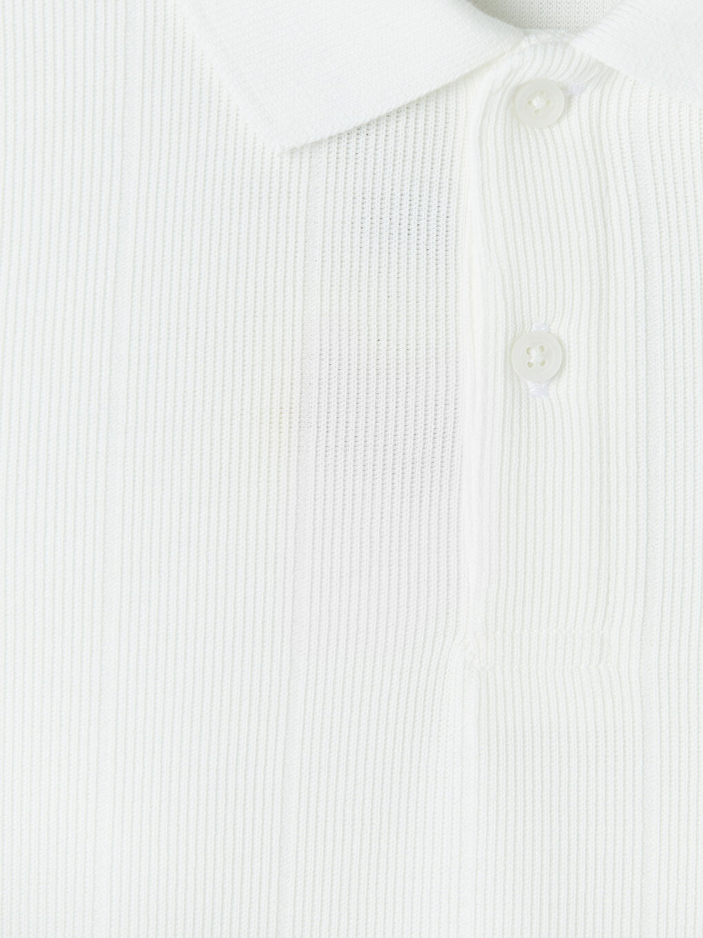 Beyaz Polo Yaka Erkek Çocuk Tişört-2