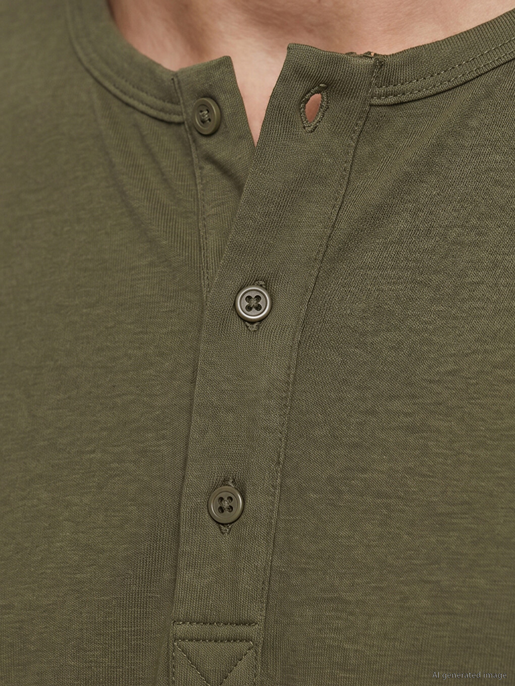 Henley Neck Men's Jersey T-shirt-3