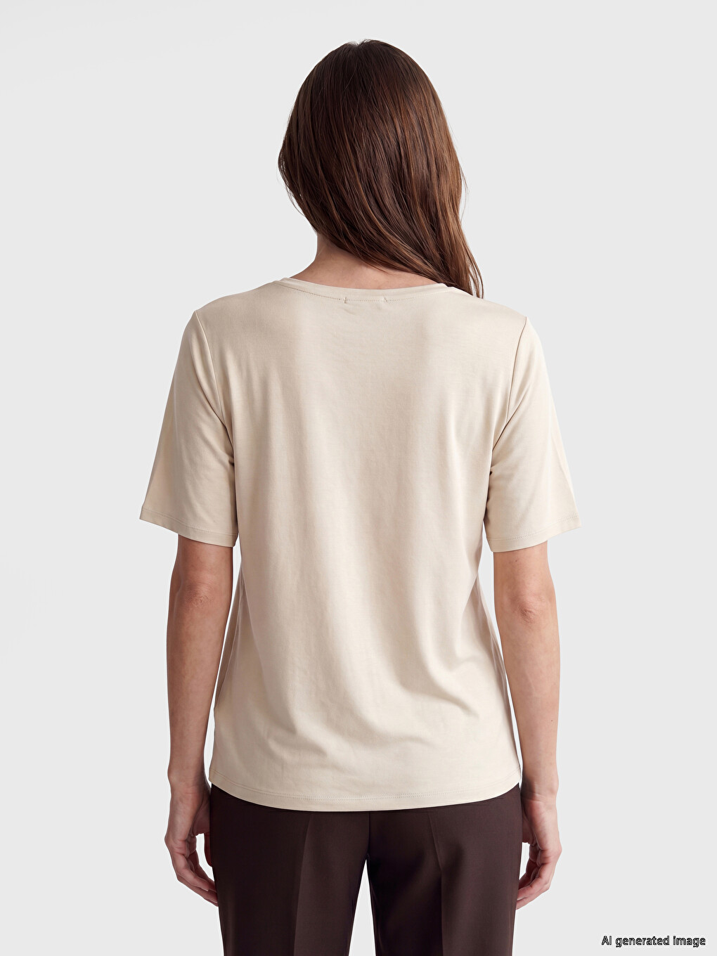 Crew Neck Patterned Women's T-Shirt-3
