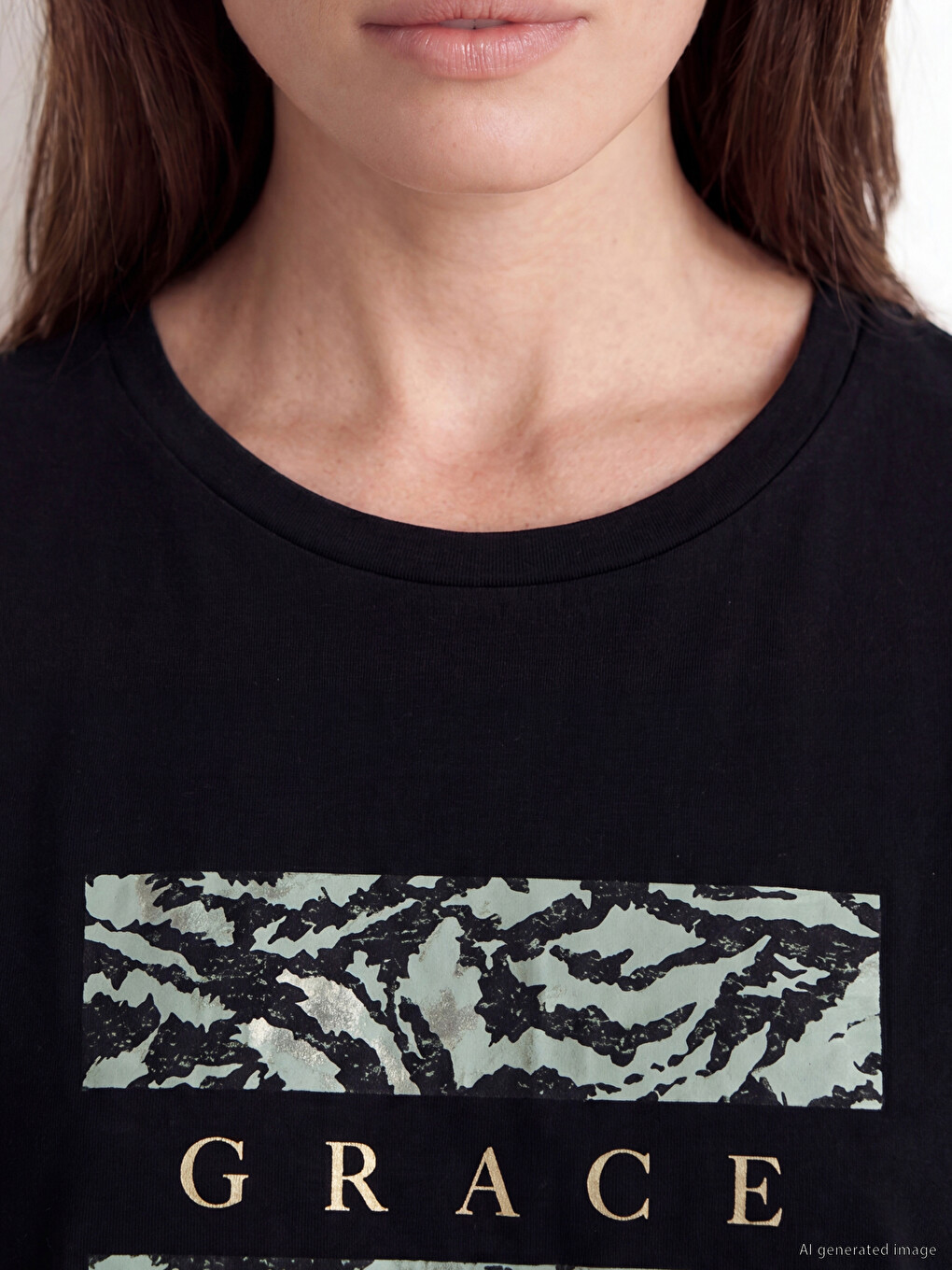 Printed 100% Cotton Women's T-Shirt-2