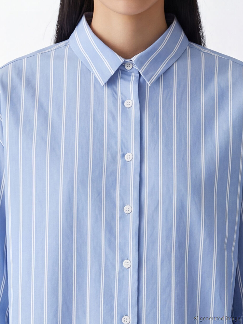 Ριγέ Υπερμεγέθες Πουκάμισο για γυναίκες-2