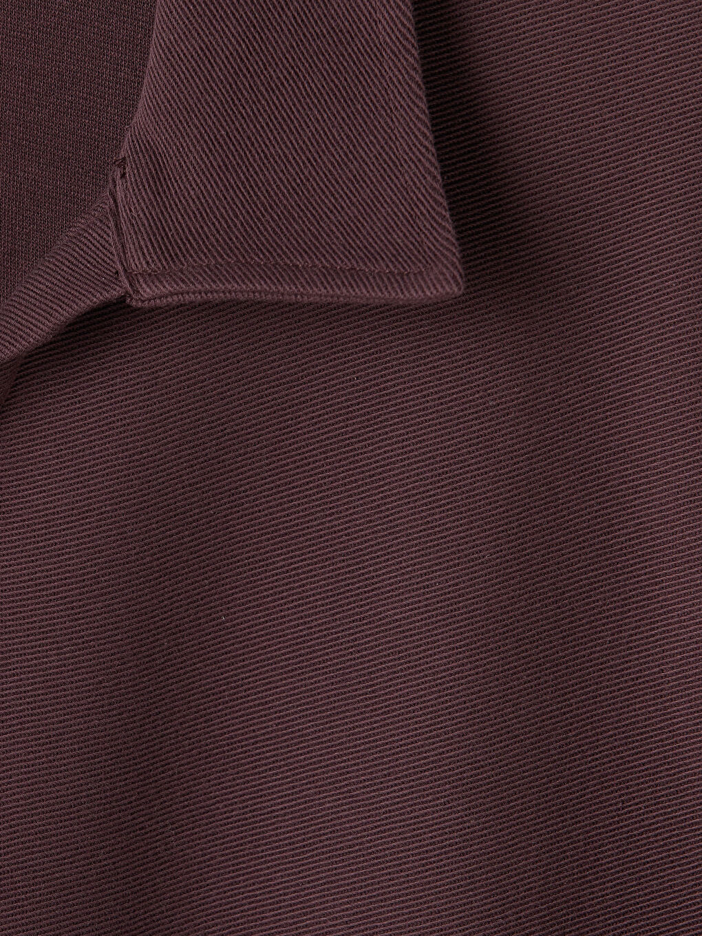 Mürdüm Polo Yaka Havlu Kumaş Erkek Tişört-2