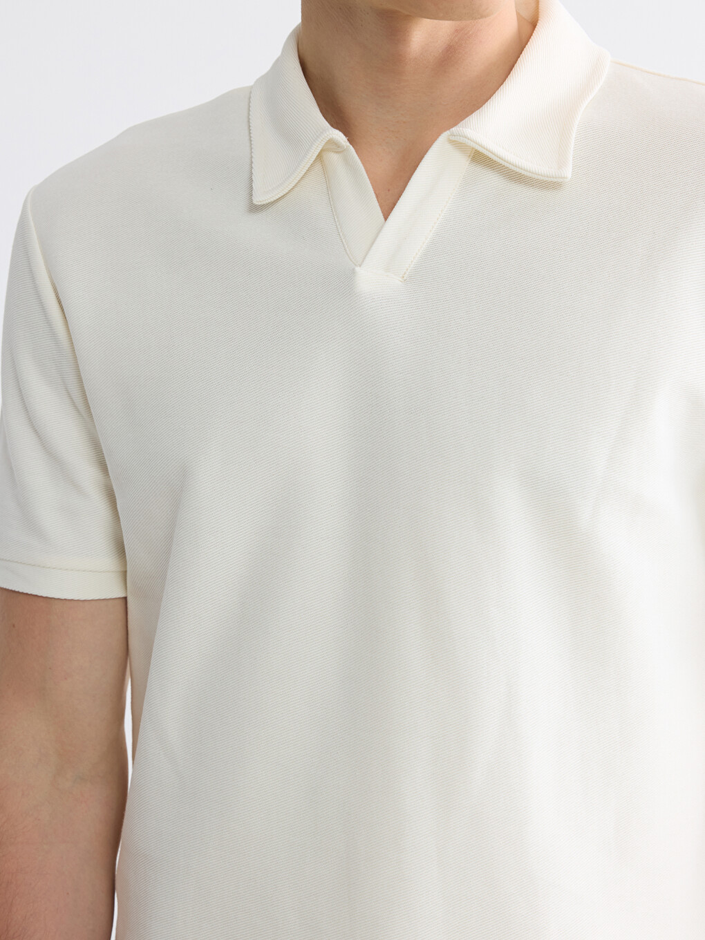 Polo Collar Terry Fabric Men's T-Shirt-2