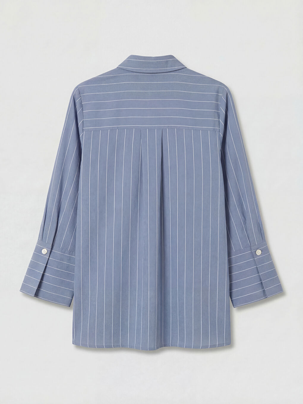 İndigo Çizgili Kadın Gömlek Tunik-1