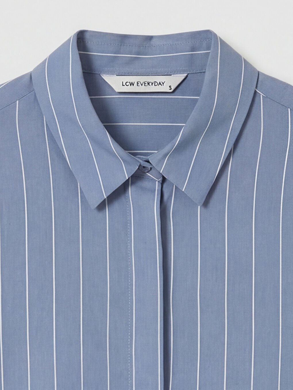 İndigo Çizgili Kadın Gömlek Tunik-2