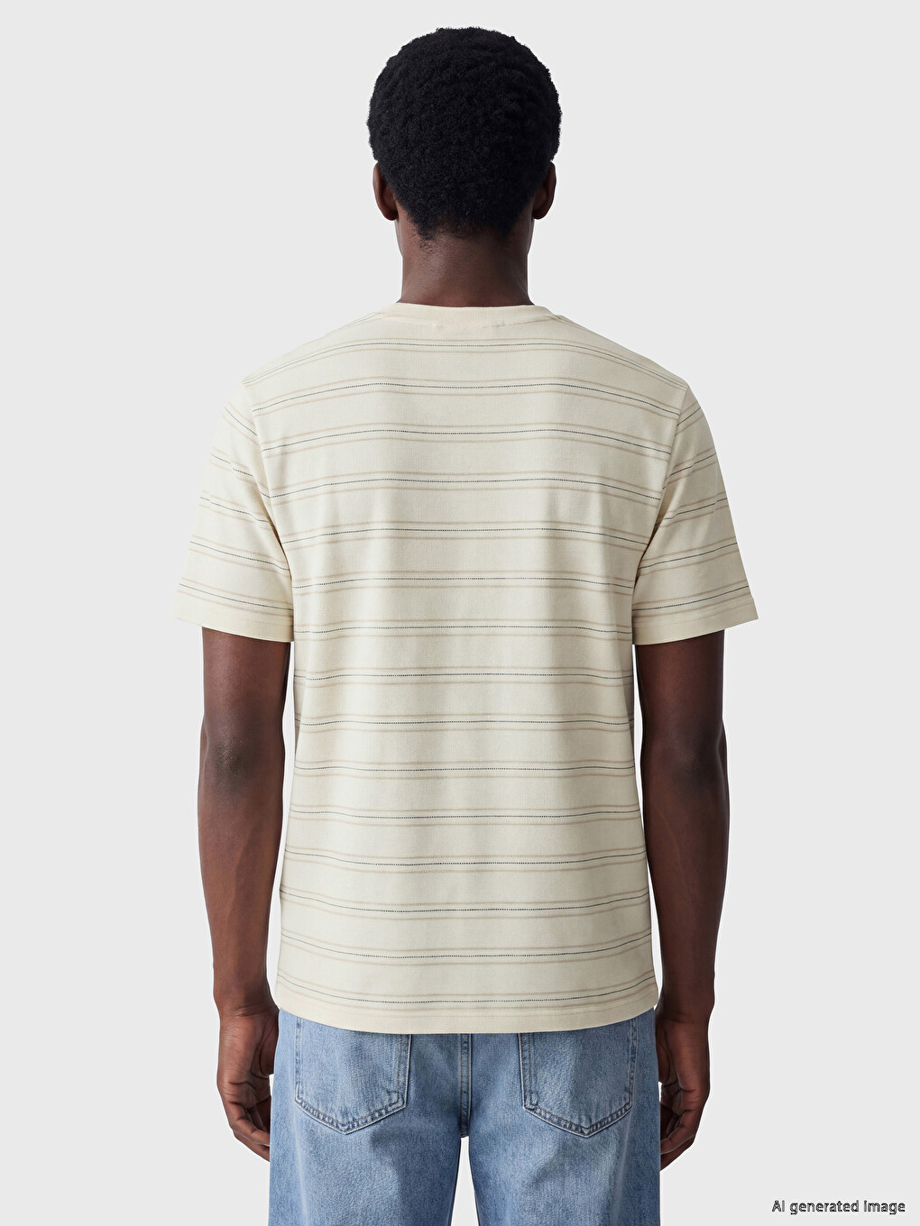 Crew Neck Striped Men's T-Shirt-3