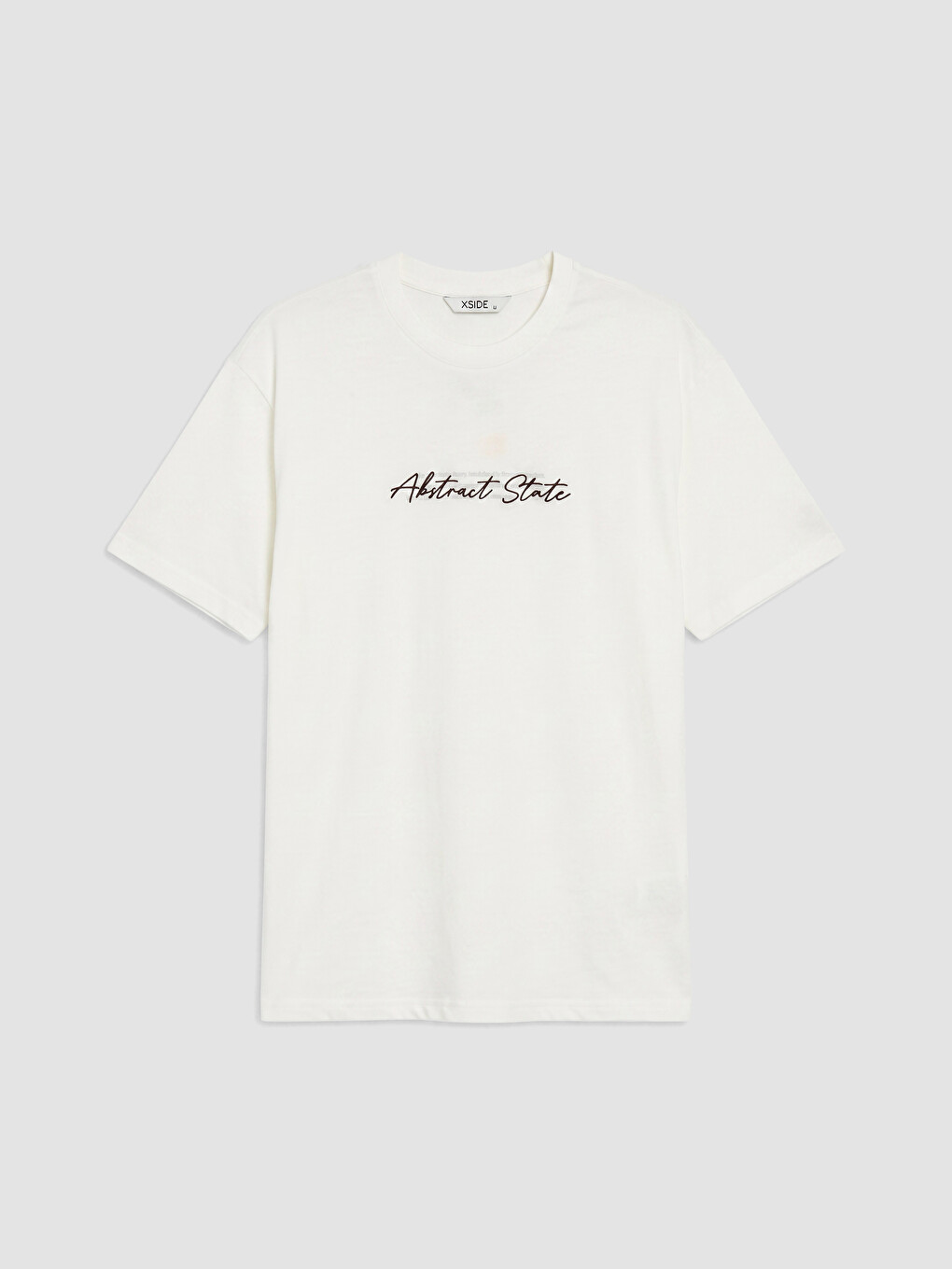 Ekru Erkek Penye Tişört-4