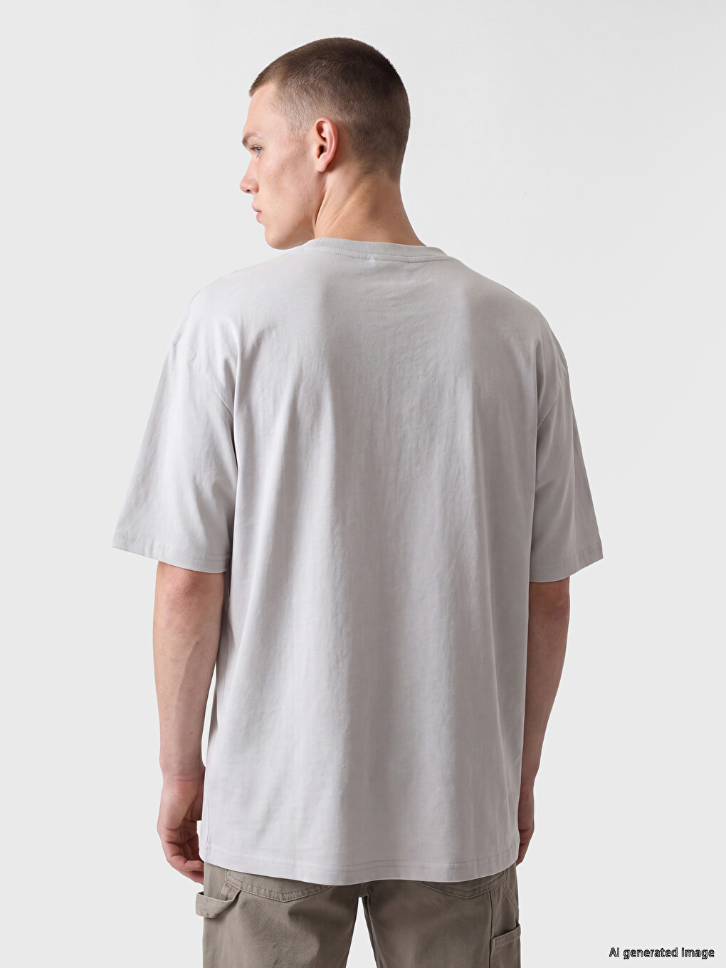T-shirt I Stampuar Me Jakë Të Rrumbullakët Për Burra-3
