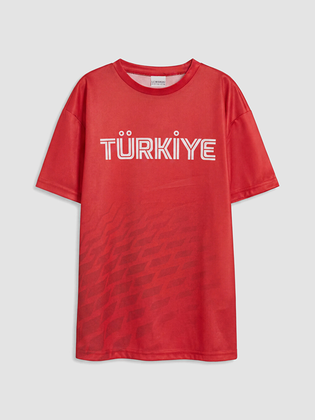 Kırmızı Bisiklet Yaka Türkiye Baskılı Erkek Çocuk Tişört-1