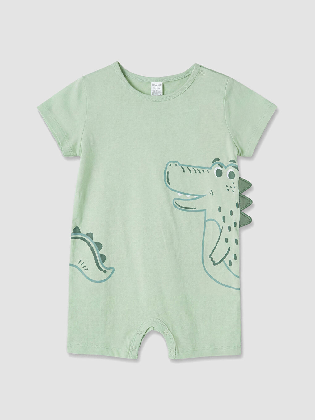 Yeşil Baskılı Erkek Bebek Tulum