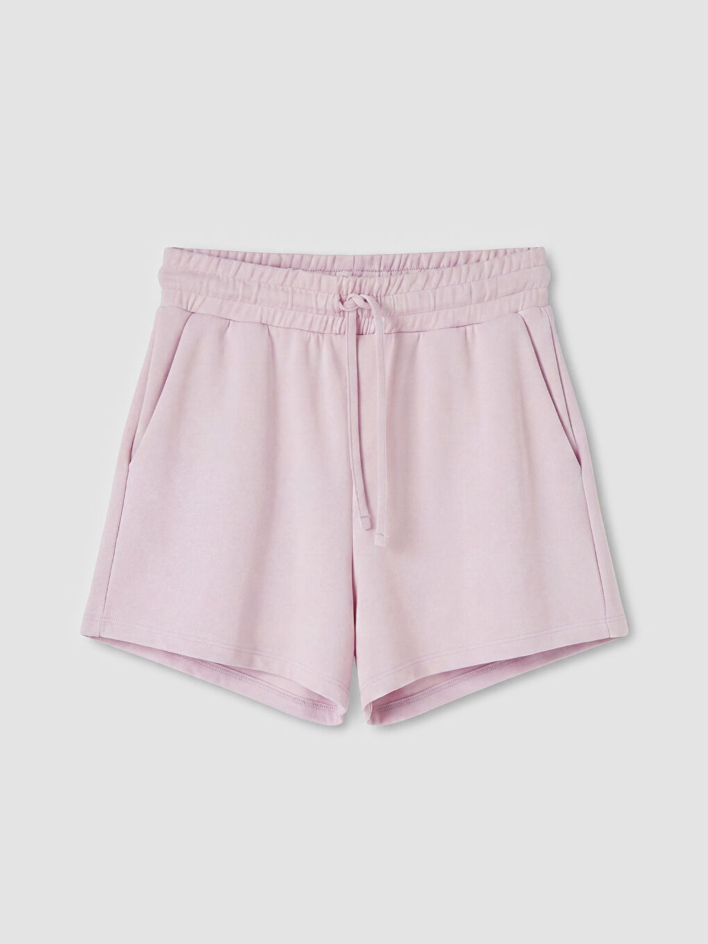 Pembe Beli Lastikli Kadın Şort