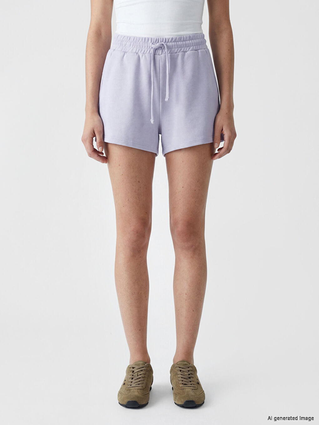 Elastic Waist Women's Shorts-1
