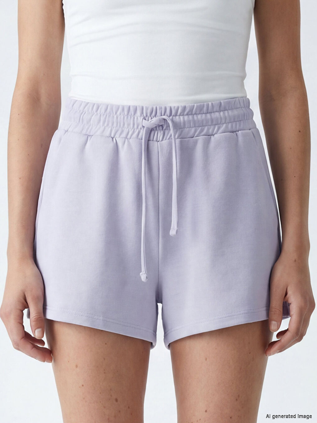 Elastic Waist Women's Shorts-2