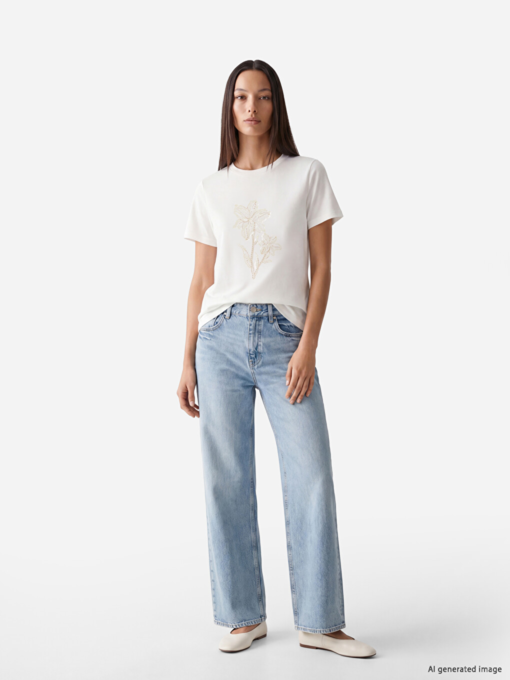 Bluza s okruglim izrezom, ukrašena-1
