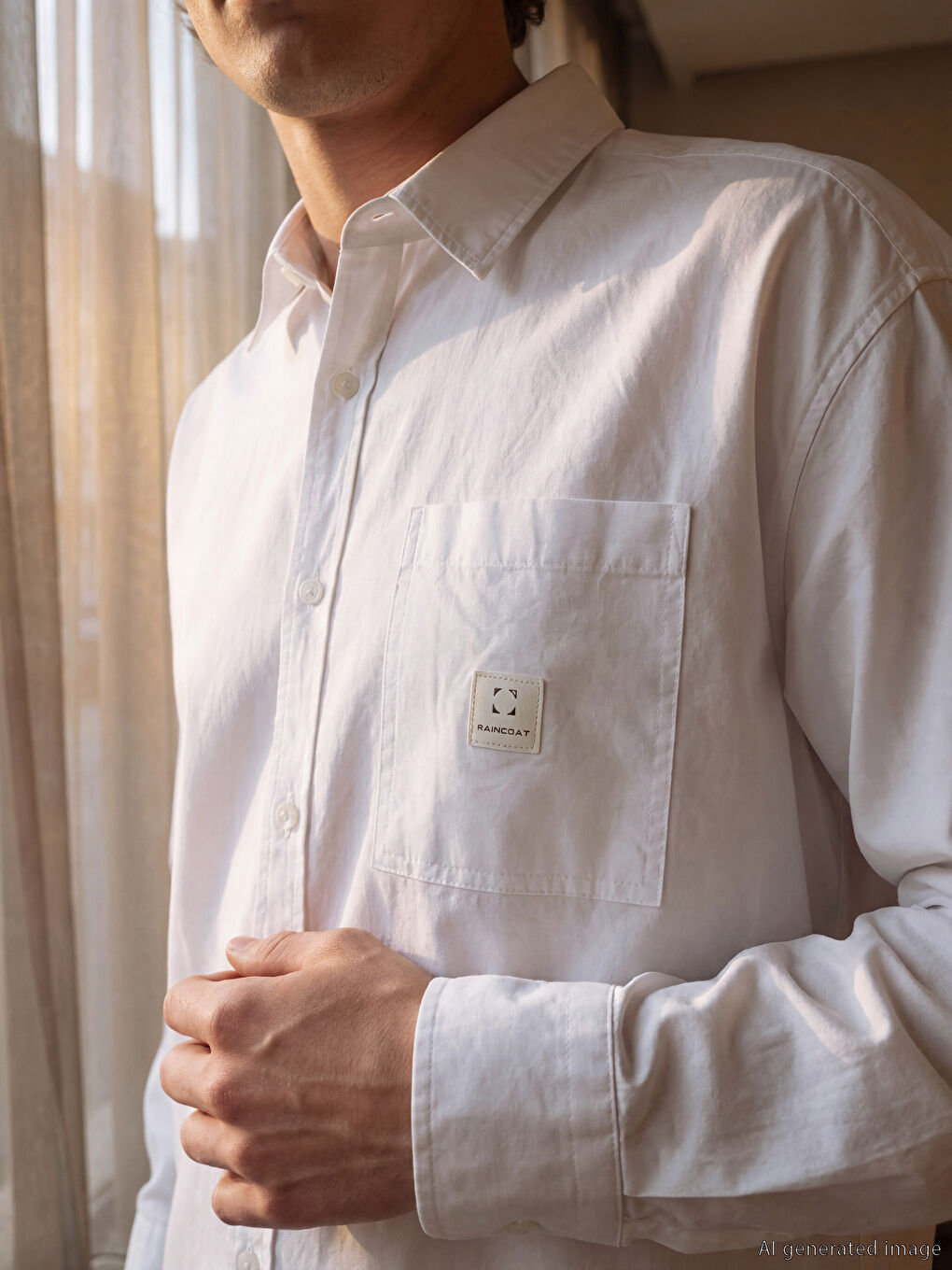 Beyaz Regular Fit Erkek Gömlek-2