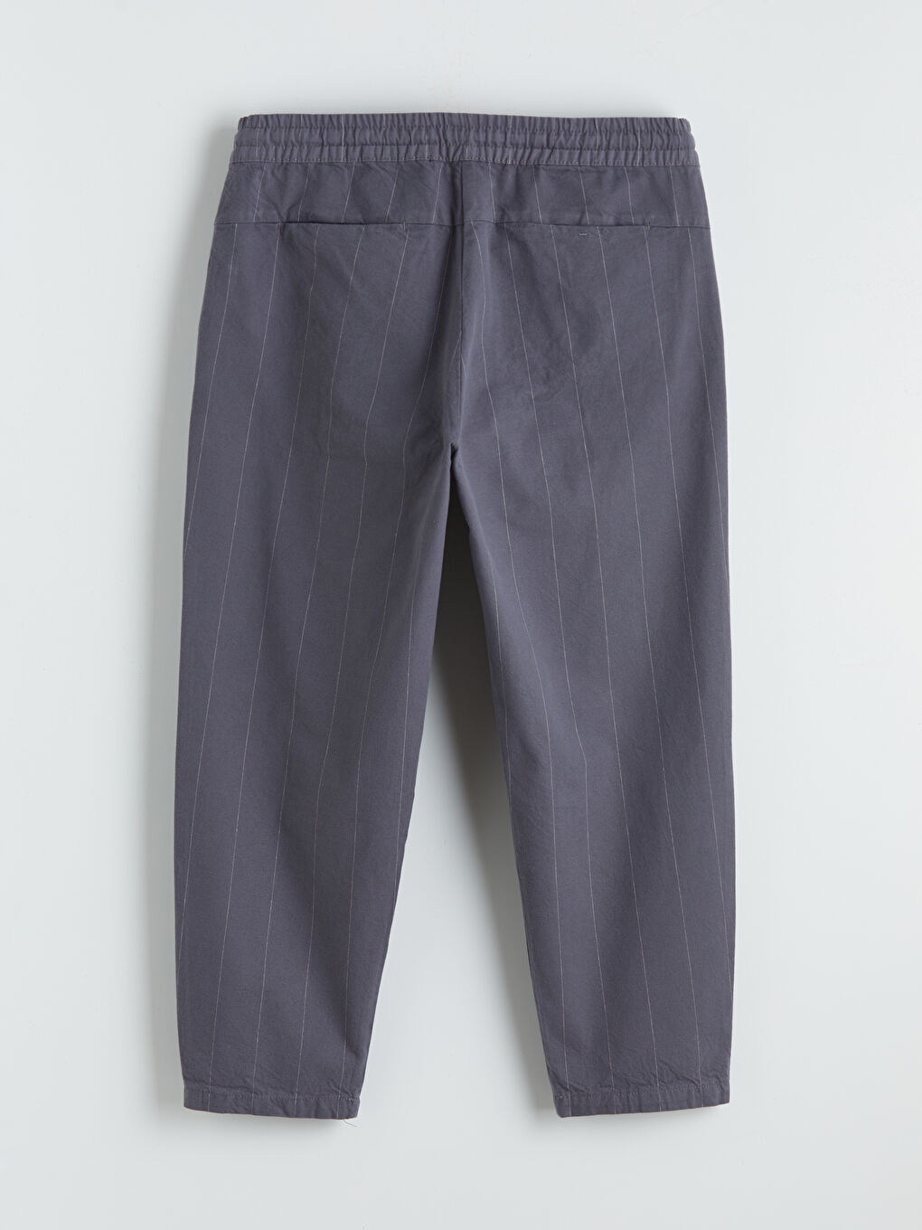 Antrasit Beli Lastikli Çizgili Erkek Pantolon-1