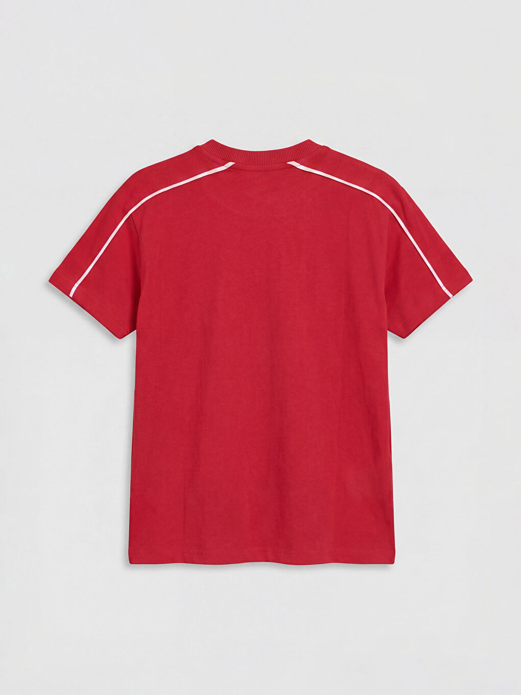 Kırmızı Bisiklet Yaka Spider-Man Baskılı Erkek Çocuk Tişört-1