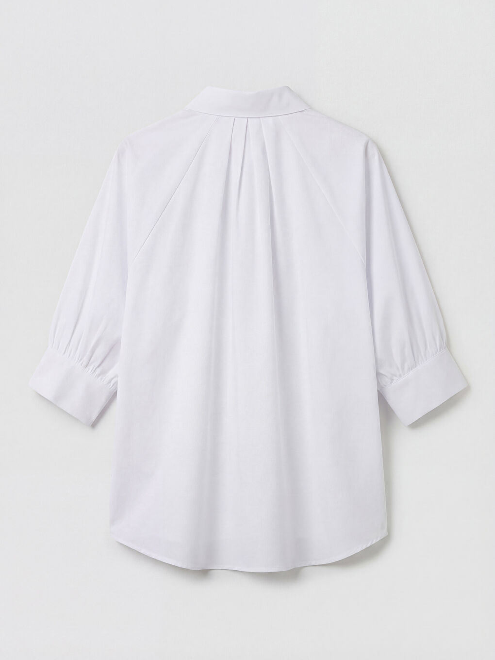 Beyaz Saten Kadın Gömlek-1