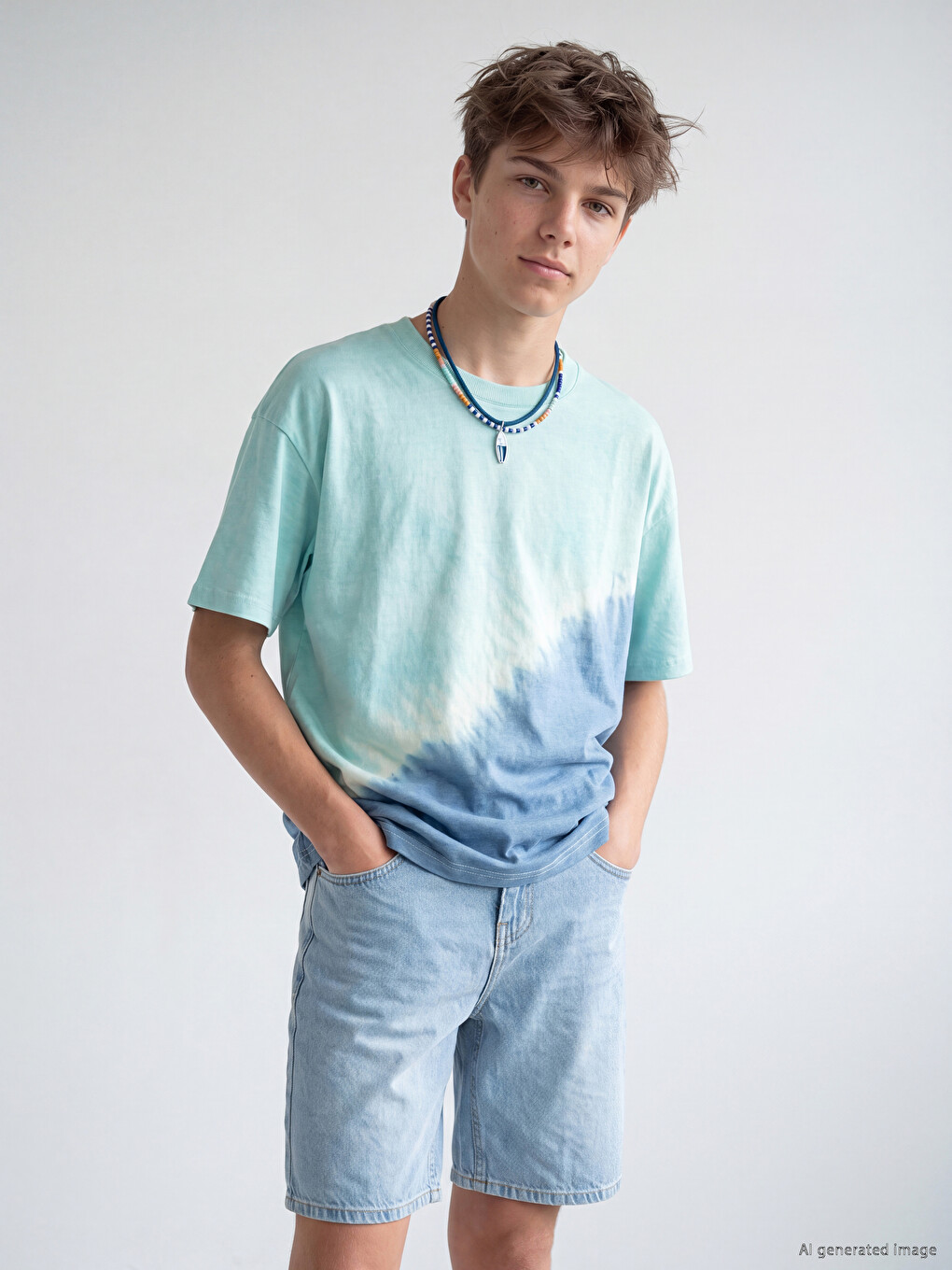Tie-dye Patterned Boys' T-shirt