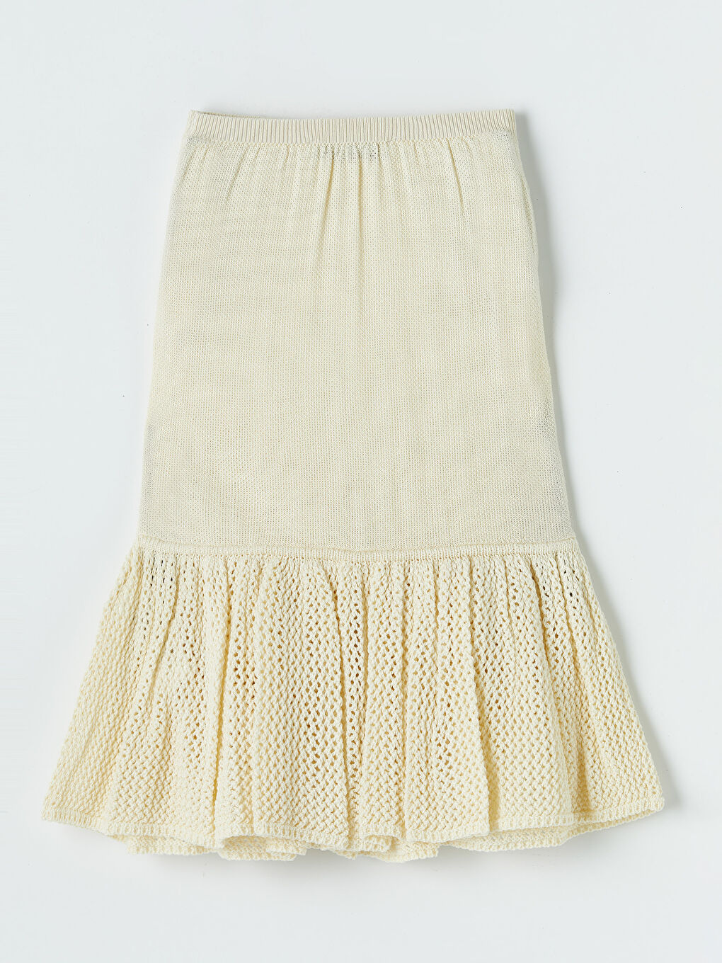 Bej Straplez Yaka Triko Bluz-1