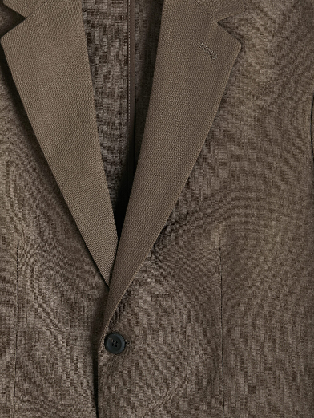 Kahverengi Regular Fit %100 Keten Erkek Blazer Ceket-1