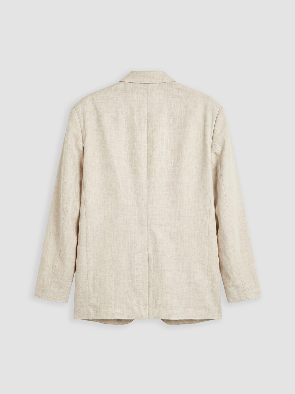 Bej Regular Fit %100 Keten Erkek Blazer Ceket-1