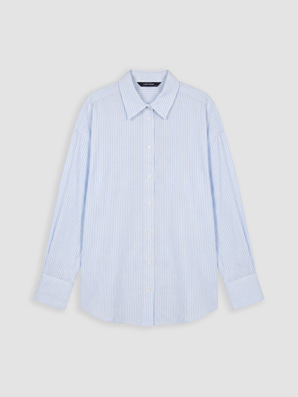 Striped Oversize Voile Women's Shirt-4