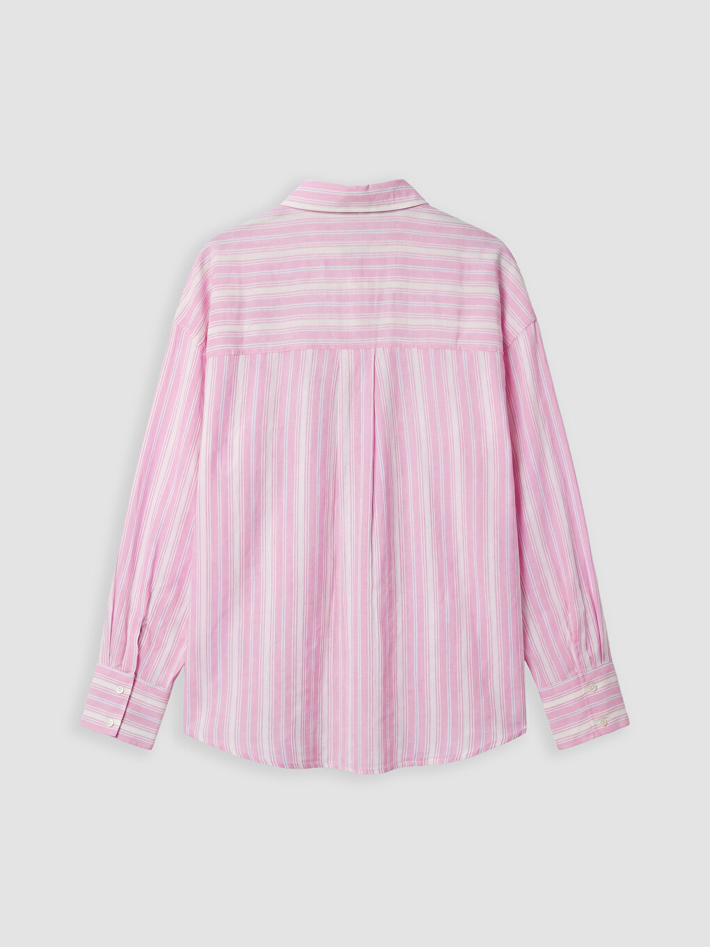 Striped Oversize Voile Women's Shirt-6