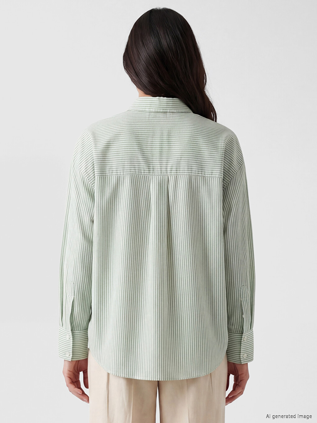 Woman Green Shirt-3