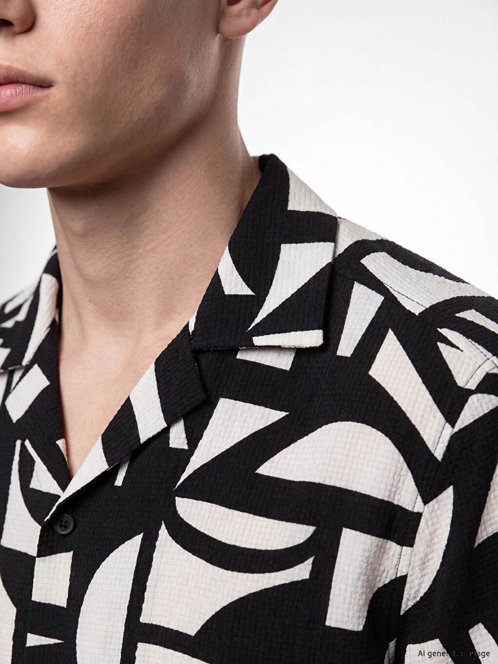Regular Fit Patterned Dobby Men's Shirt-2