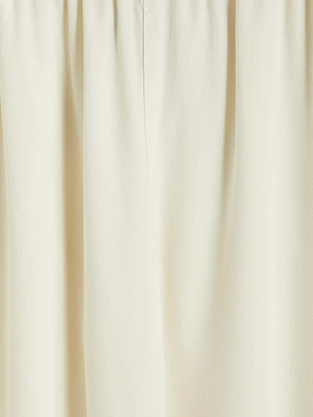 Ekru Beli Lastikli Wideleg Kadın Jean Pantolon-1