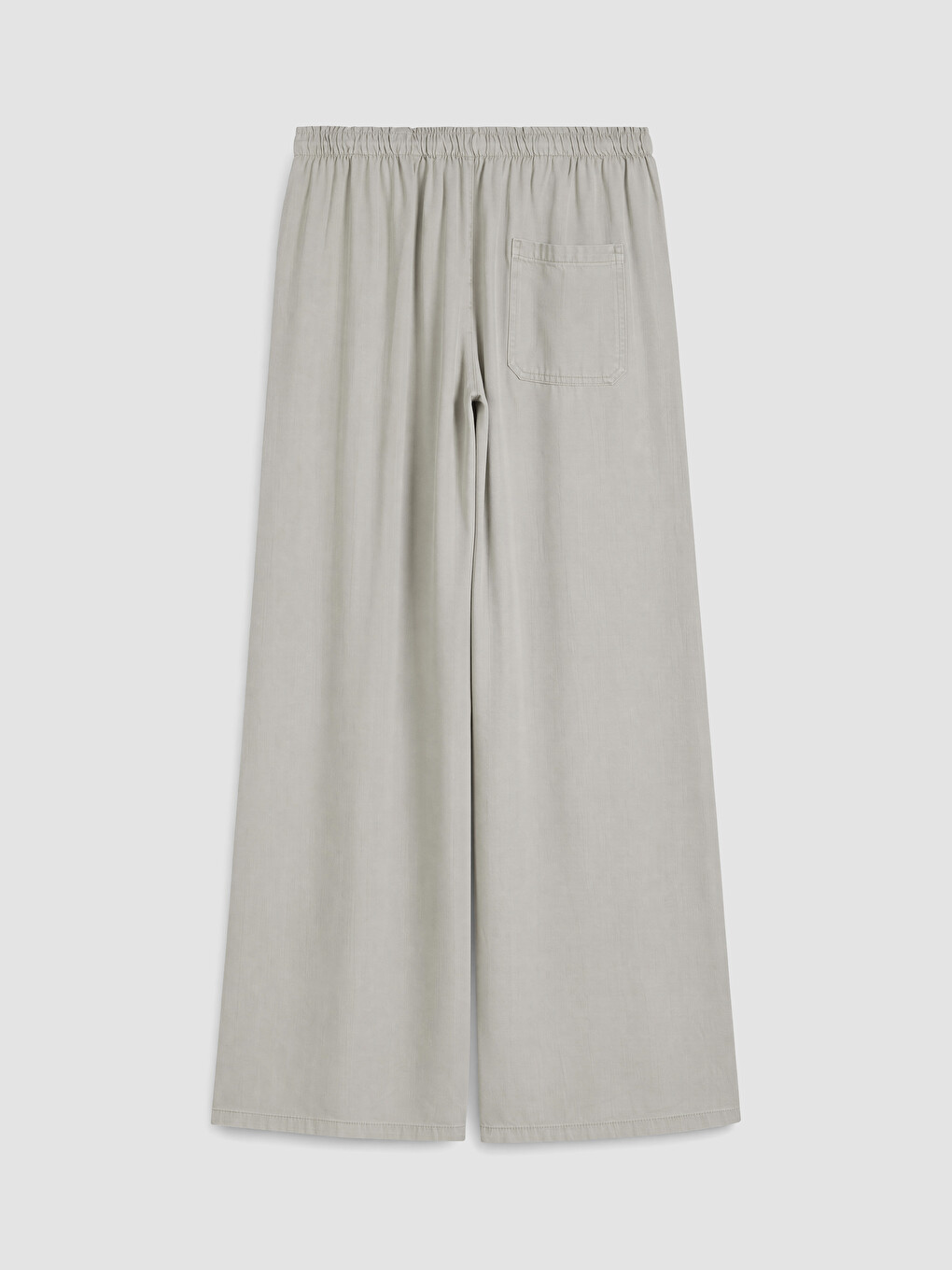 Gri Beli Lastikli Wideleg Kadın Jean Pantolon-2