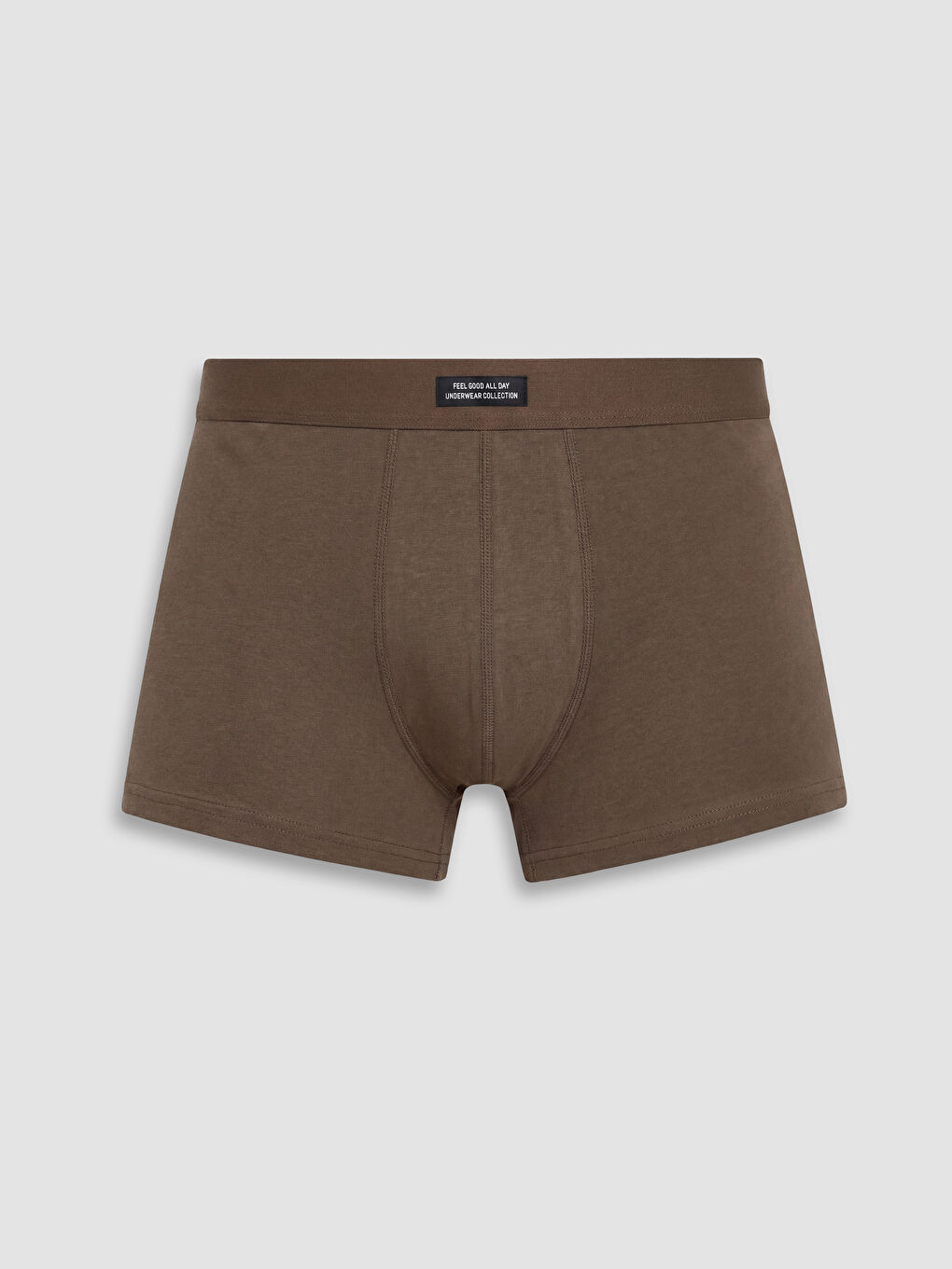 Kahverengi Pamuklu Esnek Erkek Boxer 3'lü-3