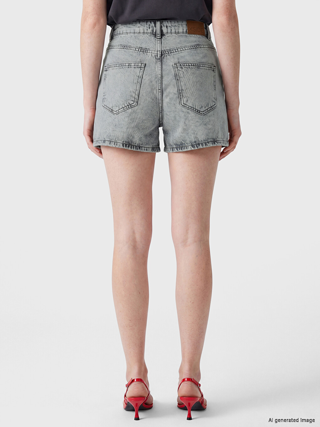 Rhinestone Embellished Women's Jean Shorts-3