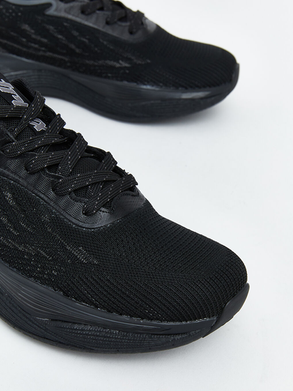 Siyah File Detaylı Erkek Spor Ayakkabı-2