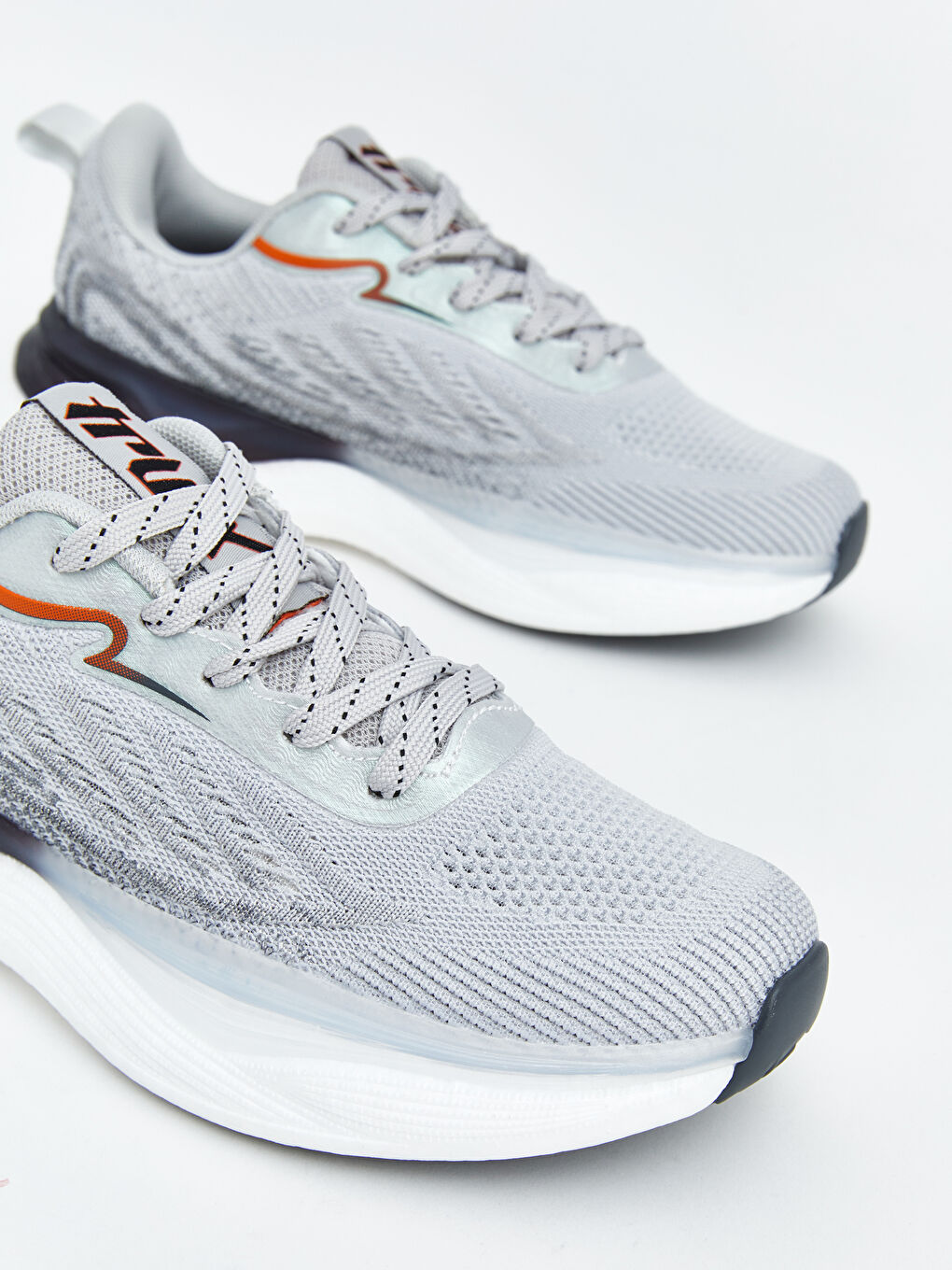 Gri File Detaylı Erkek Spor Ayakkabı-2