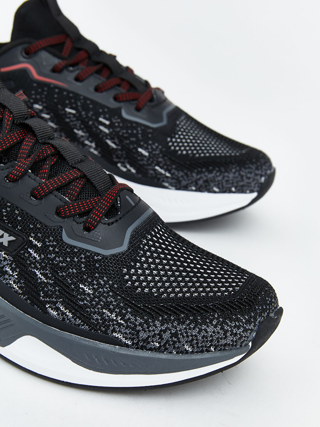 Siyah File Detaylı Erkek Spor Ayakkabı-2