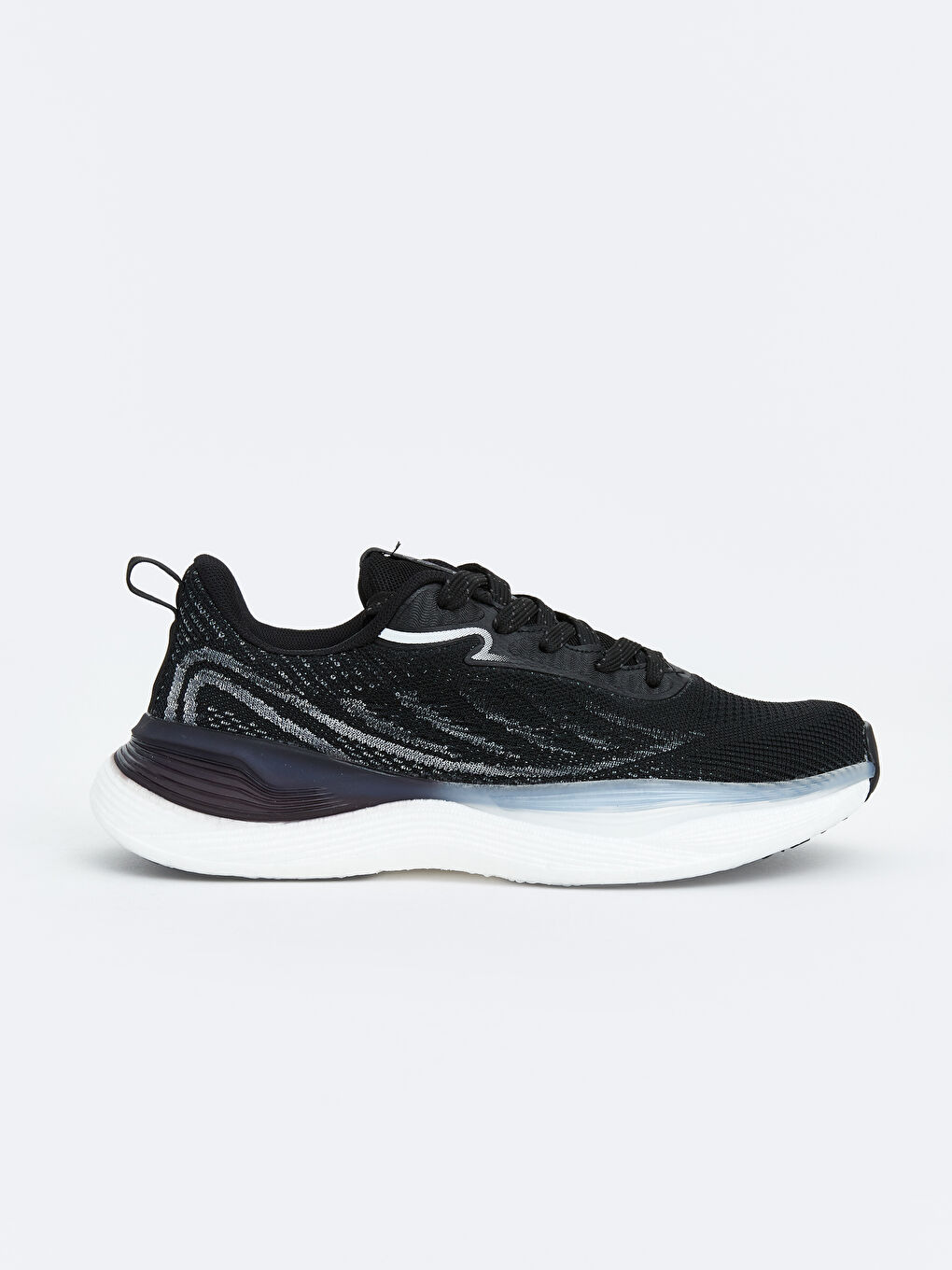 Siyah Fileli Kadın Spor Ayakkabı-1