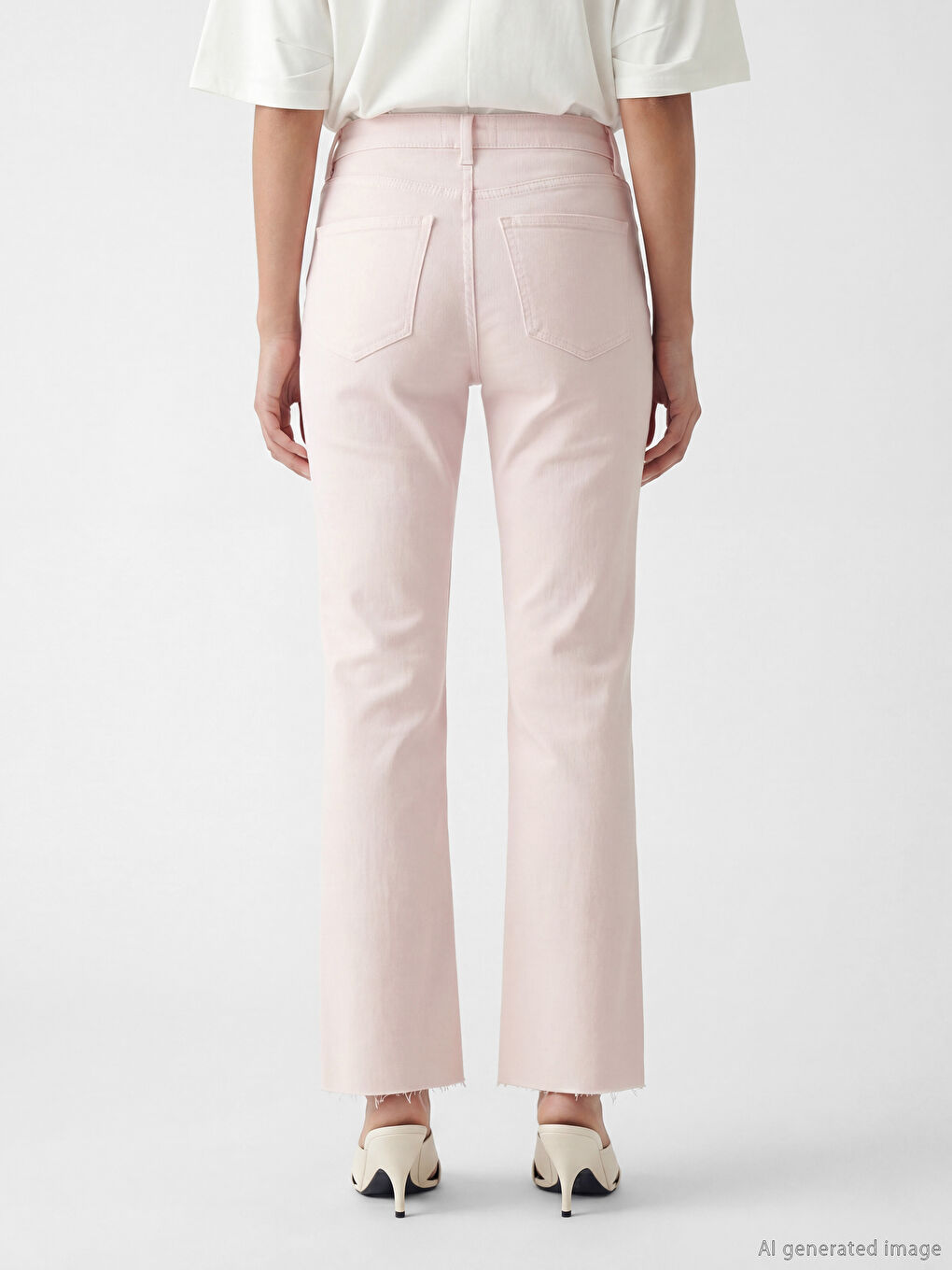 қысқартылған клеш әйелдер джинсы шалбары-3