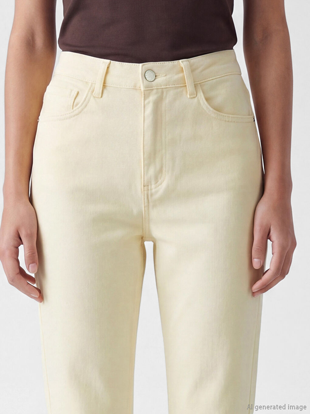 Crop Flare Ženske Farmerke-2