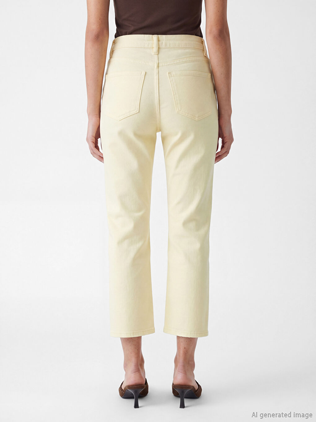 Crop Flare Ženske Farmerke-3