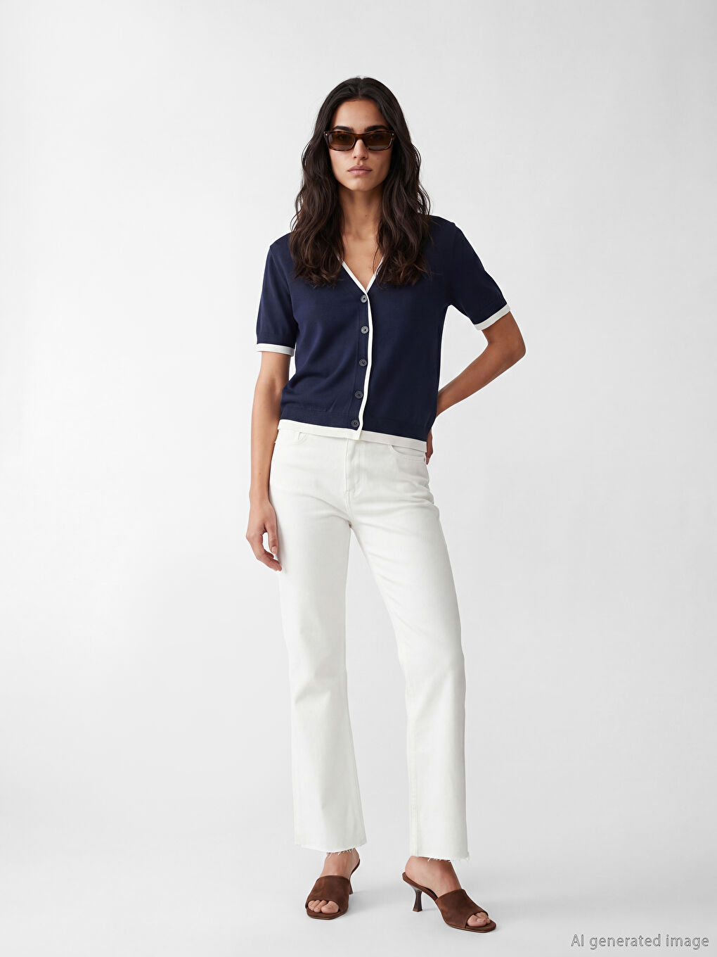 Crop Flare Ženske Farmerke