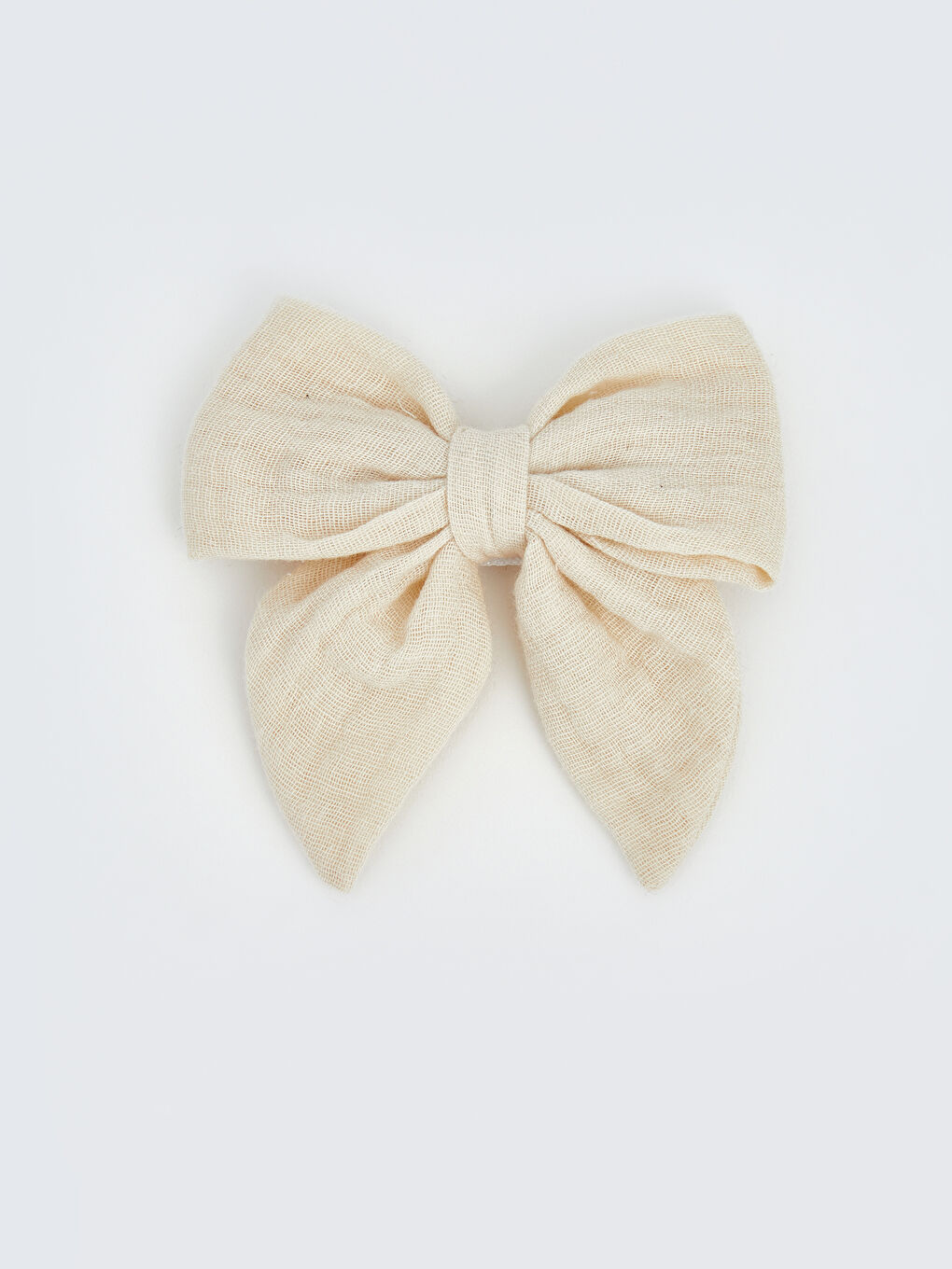 Ekru Fiyonk Desenli Kız Bebek Saç Bandı 2'li-1