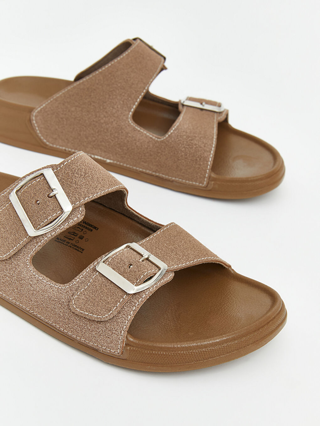 Bej Süet Görünümlü Erkek Terlik-2