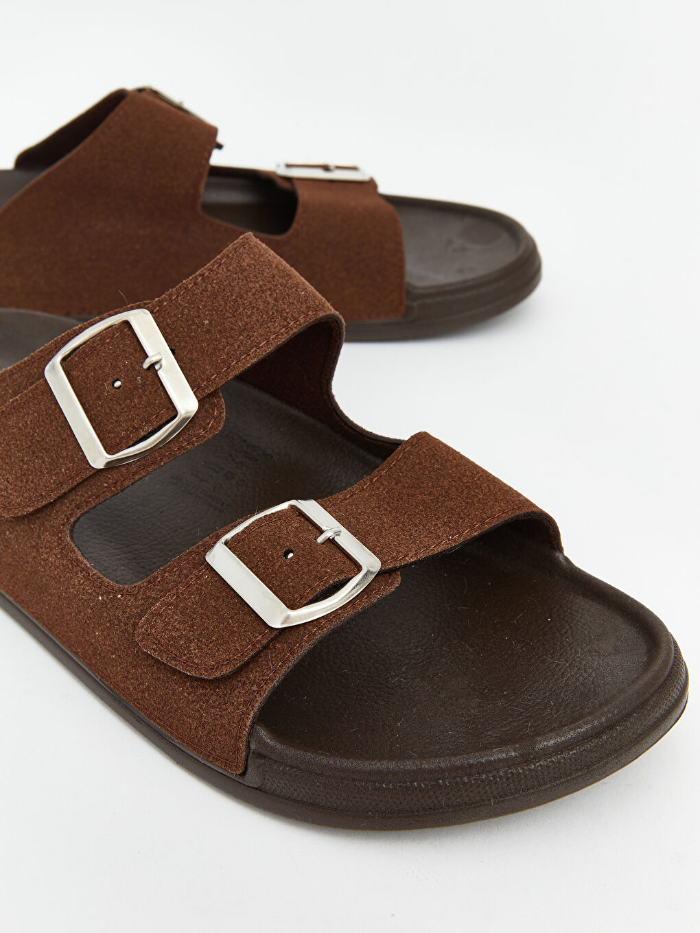 Kahverengi Çift Bantlı Erkek Terlik-2